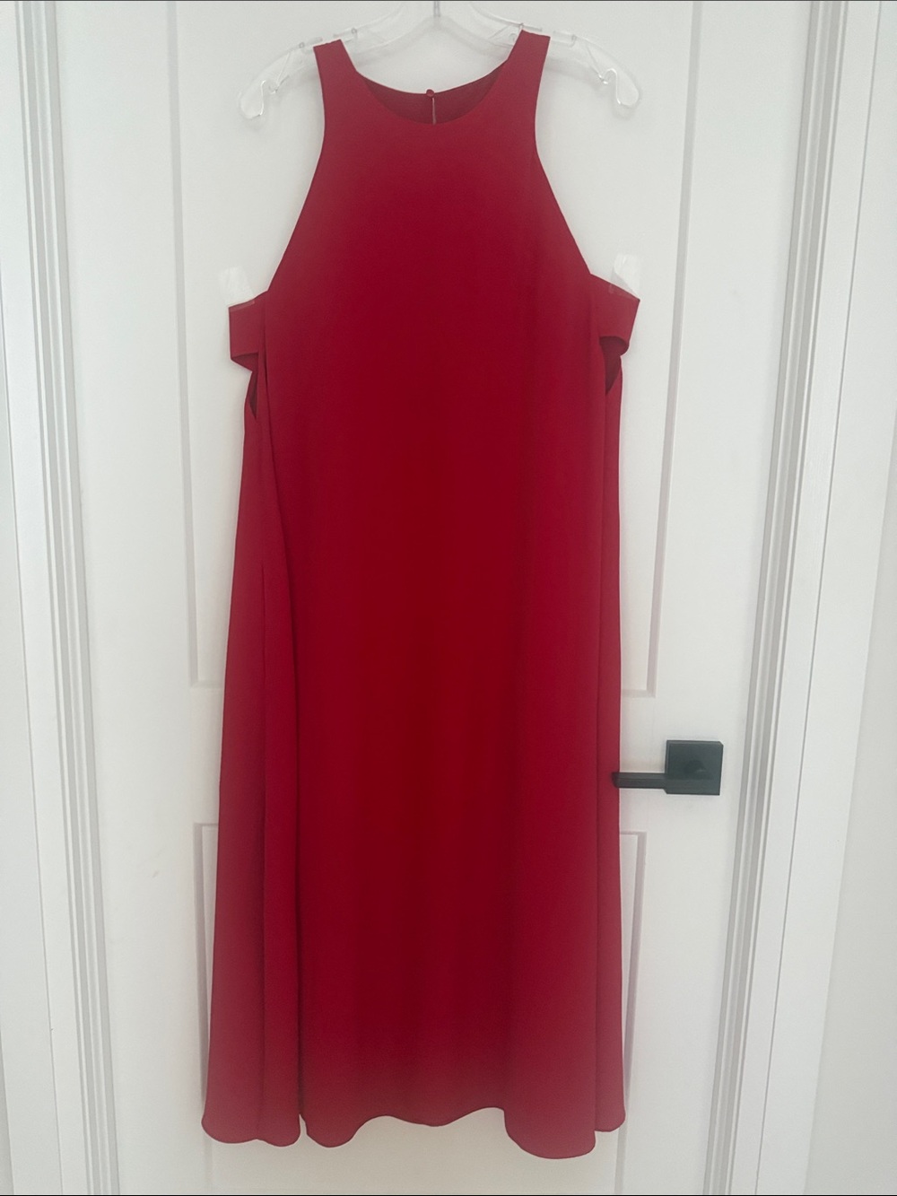 Reiss Red Maxi Dress with Side Cutouts